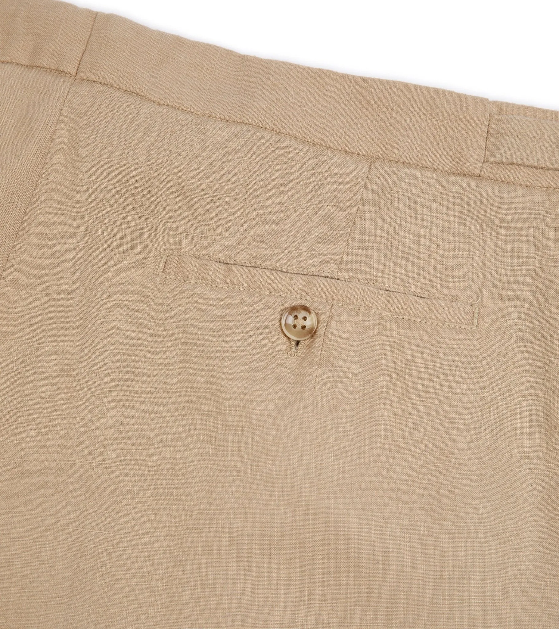 Incotex Linen Pleated Shorts: Tan