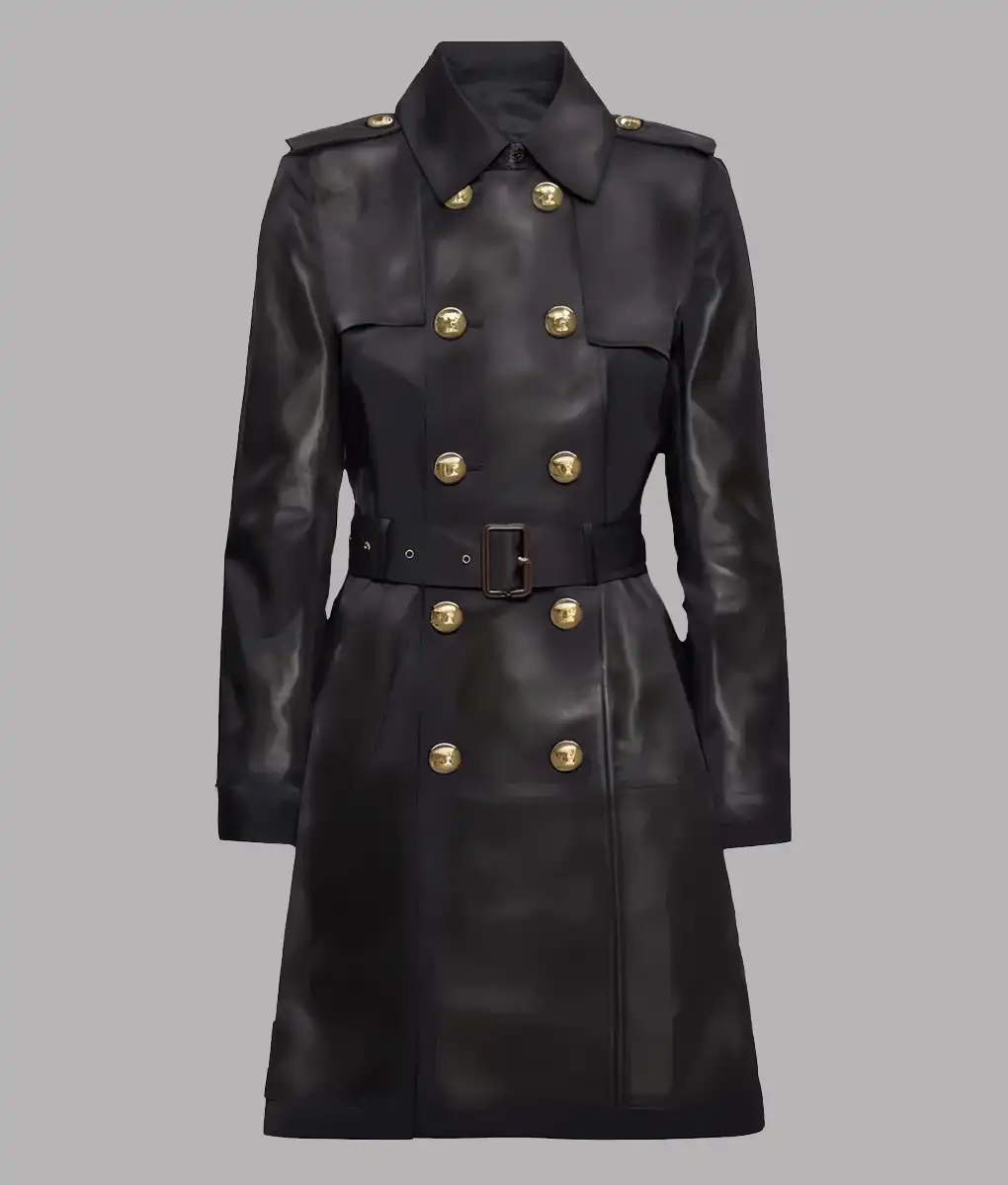 Inheritance Lauren (Lily Collins) Leather Coat | TLC