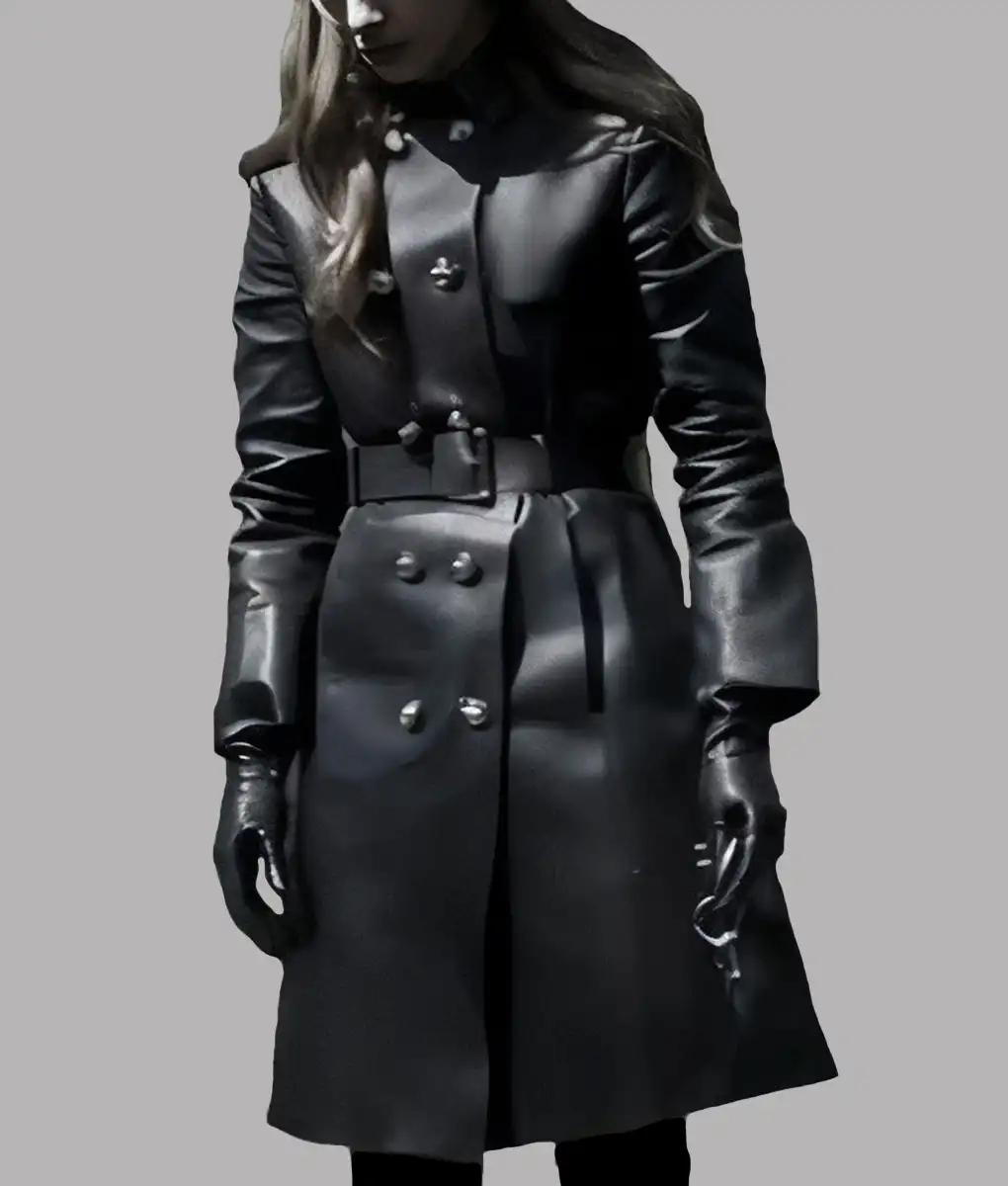 Inheritance Lauren (Lily Collins) Leather Coat | TLC