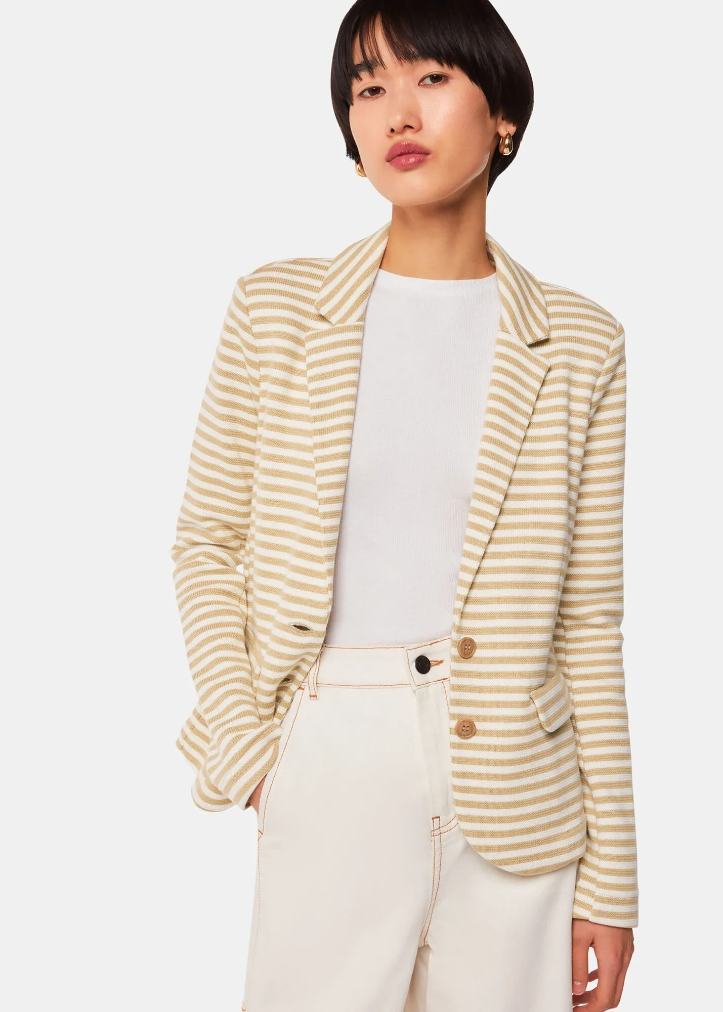 Ivory Slim Fit Jersey Jacket