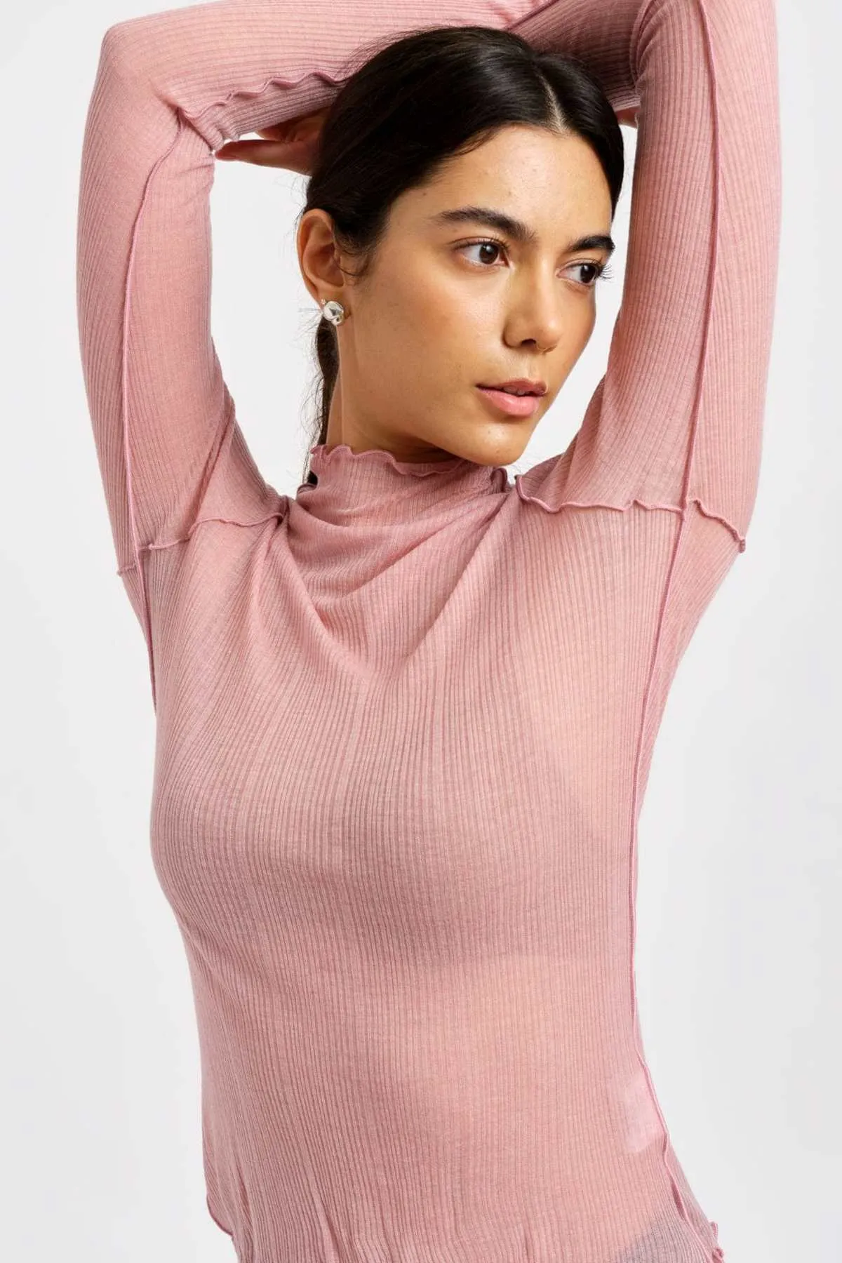 Jane Longsleeve Turtleneck - Pink