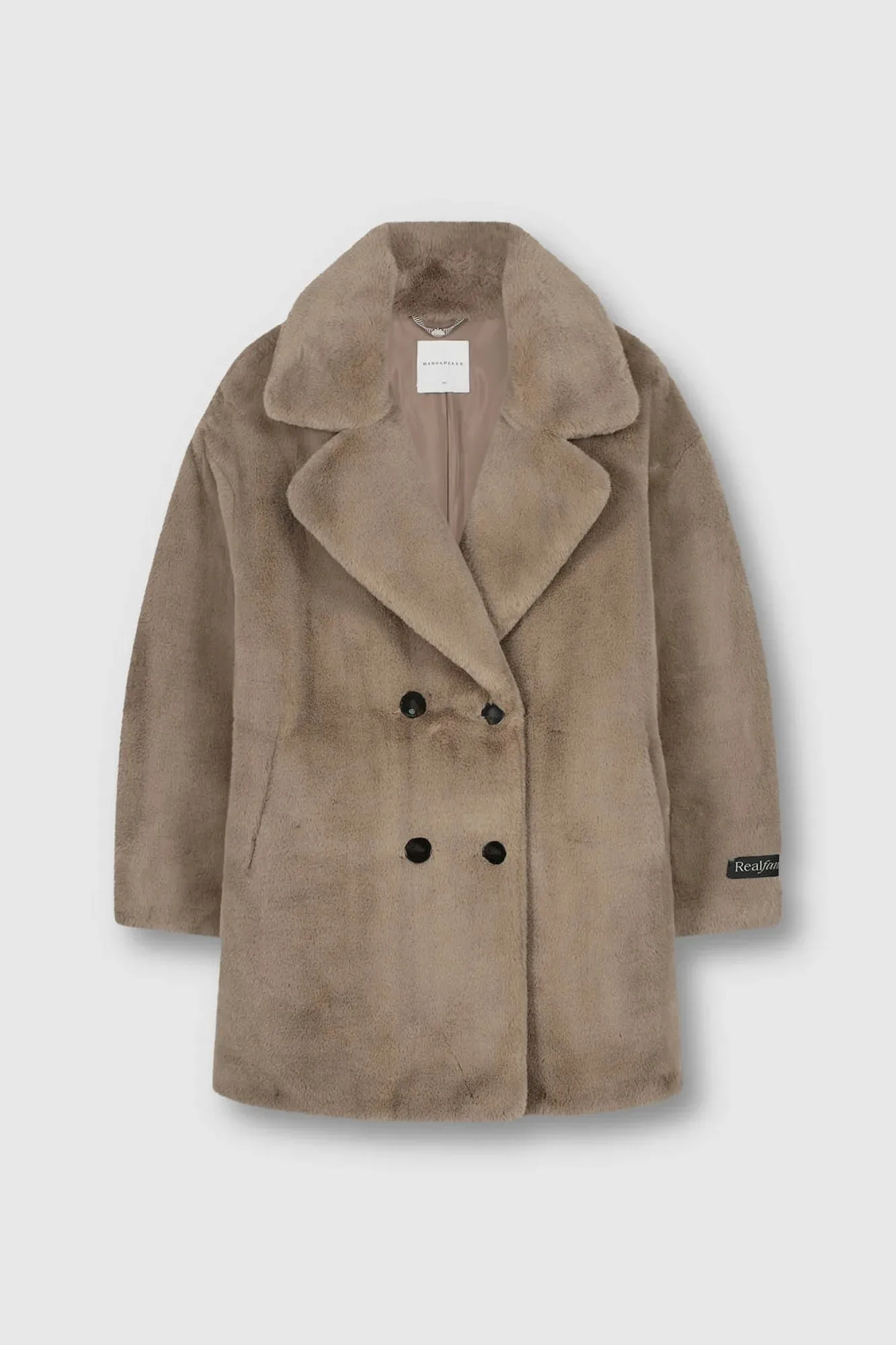 Jeanette Double Breasted Coat Taupe