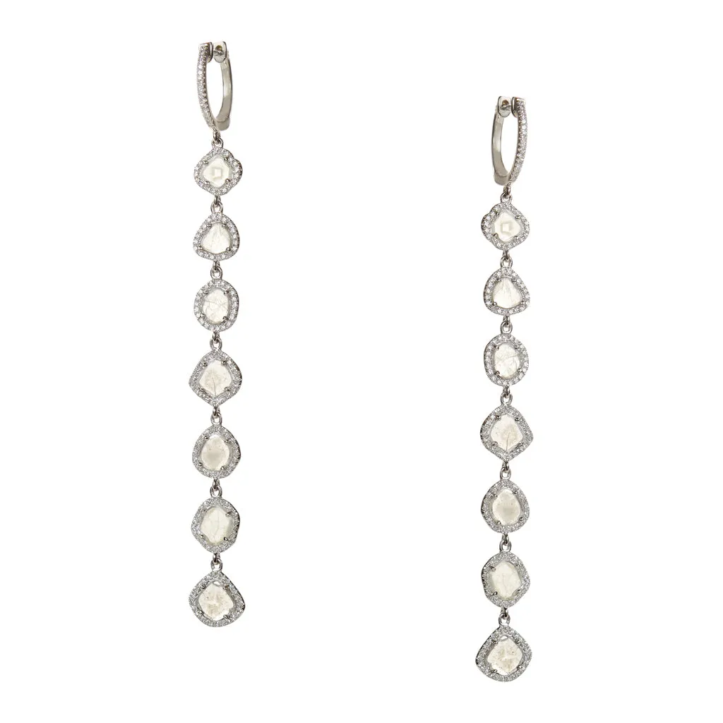 Jena Sliced Diamond Drop Earrings