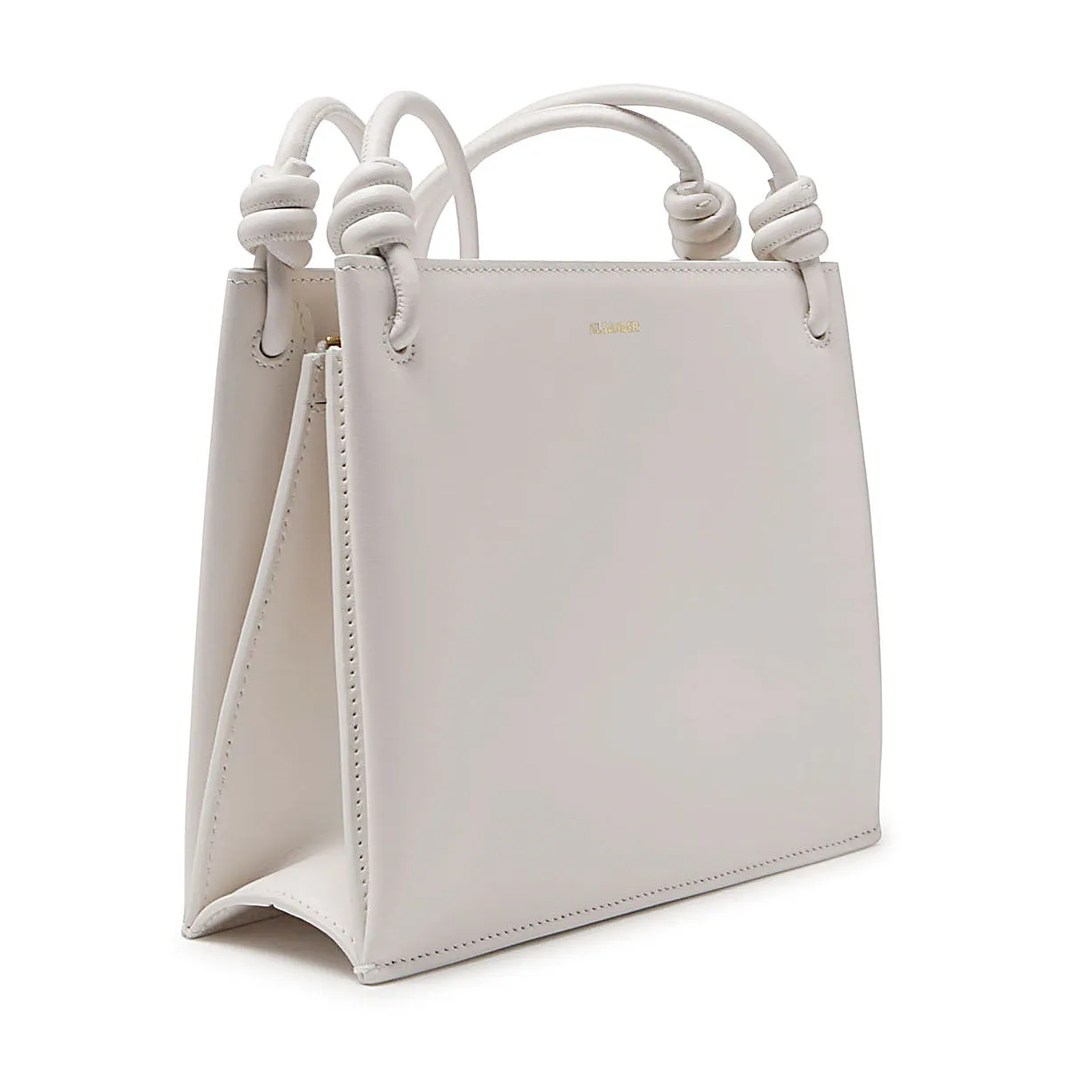 Jil Sander Logo Printed Open-Top Shoulder Bag