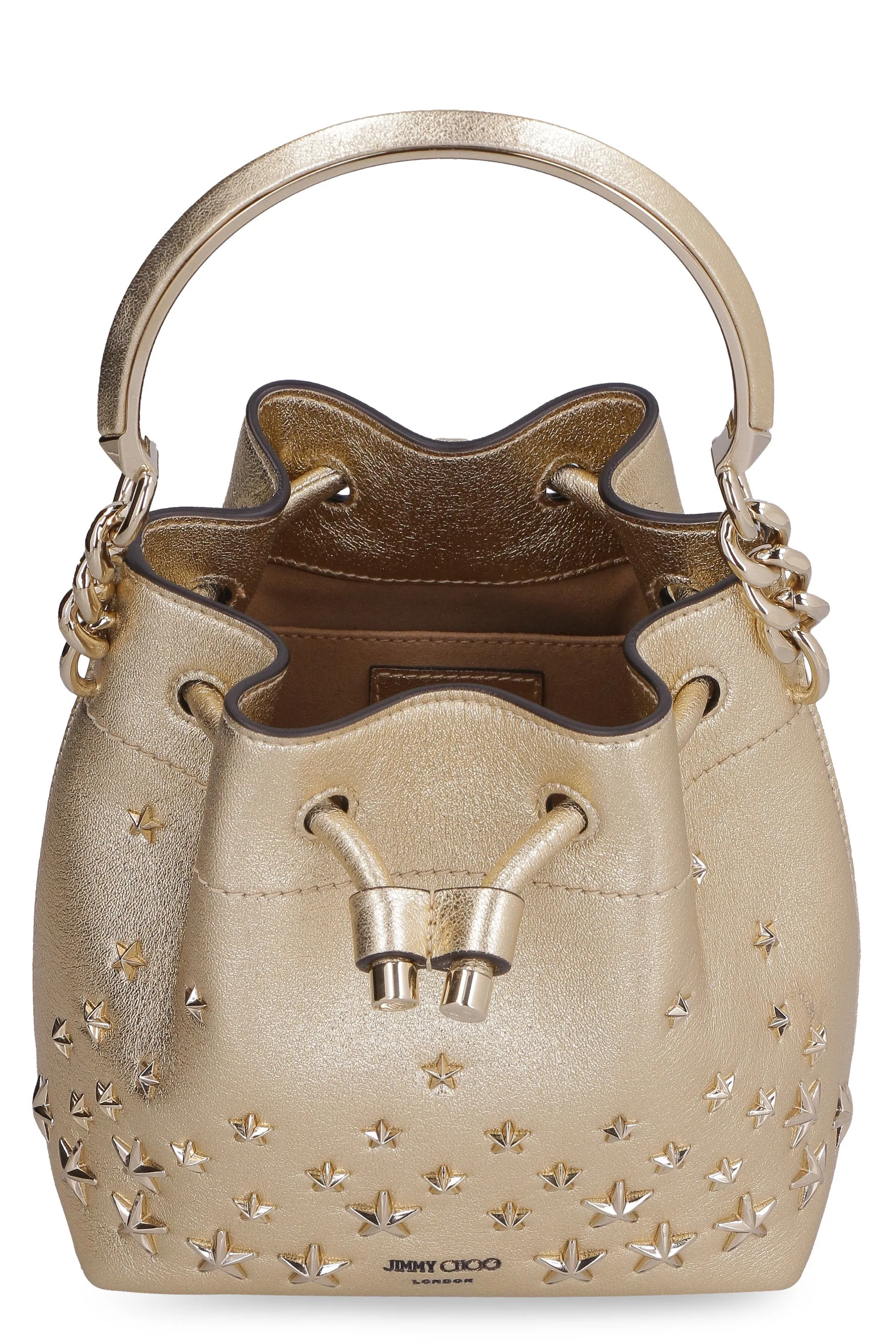 Jimmy Choo Bon Bon Logo Detailed Bucket Bag