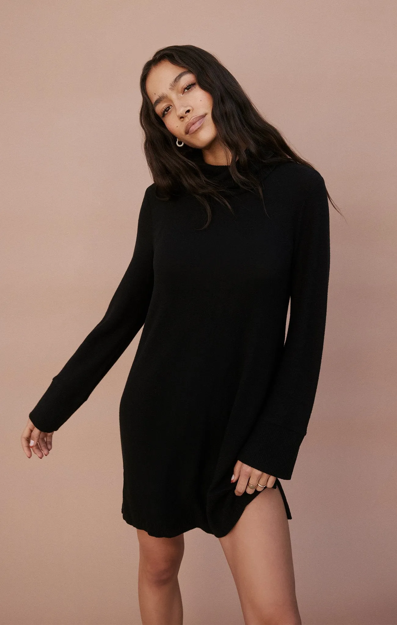 Jodee Marled Funnel Neck Dress