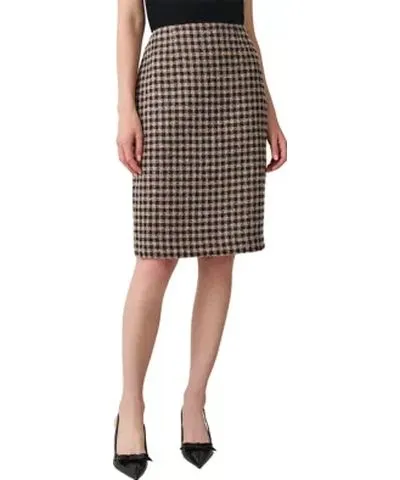 Kasper Women's Petite Printed Zippered Slim Skirt