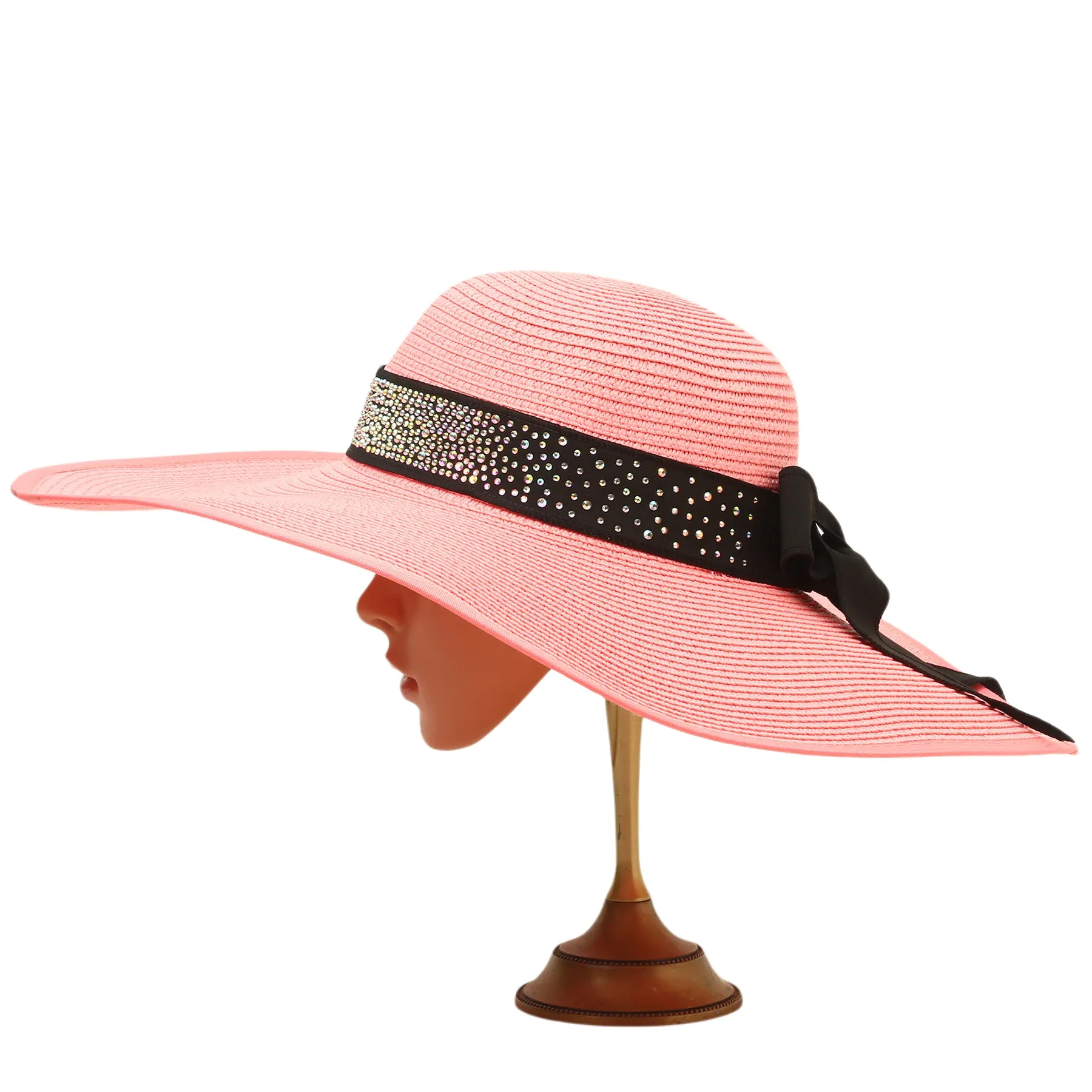 Kate Designer Beach Hat in Light Pink