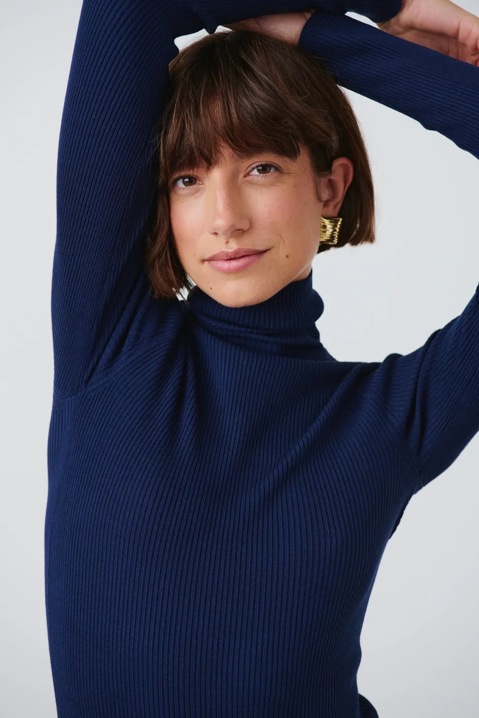 Knitted turtleneck top