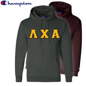 Lambda Chi Alpha Champion Powerblend Hoodie, 2-Pack Bundle Deal - Champion S700 - TWILL