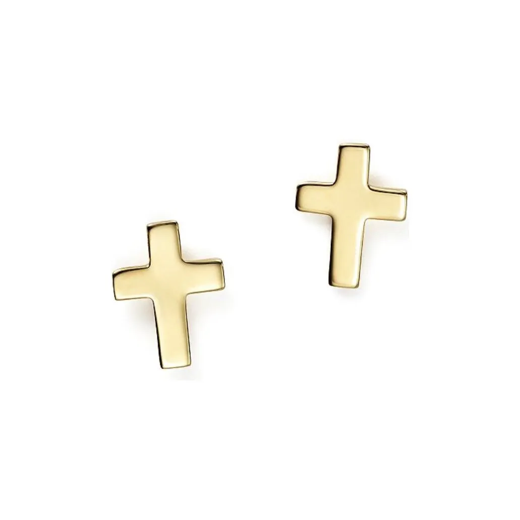 Lauren Gold Cross Stud Earrings