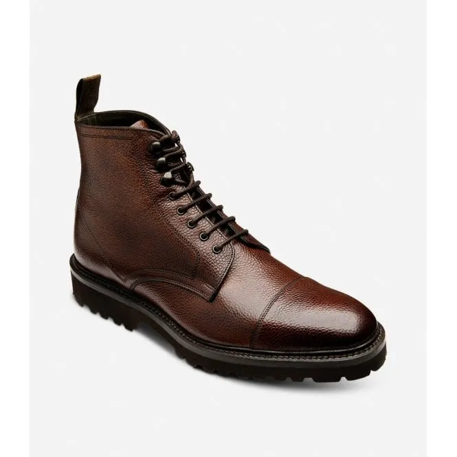 Loake Mens Aquarius Boot in Dark Brown Grain Leather