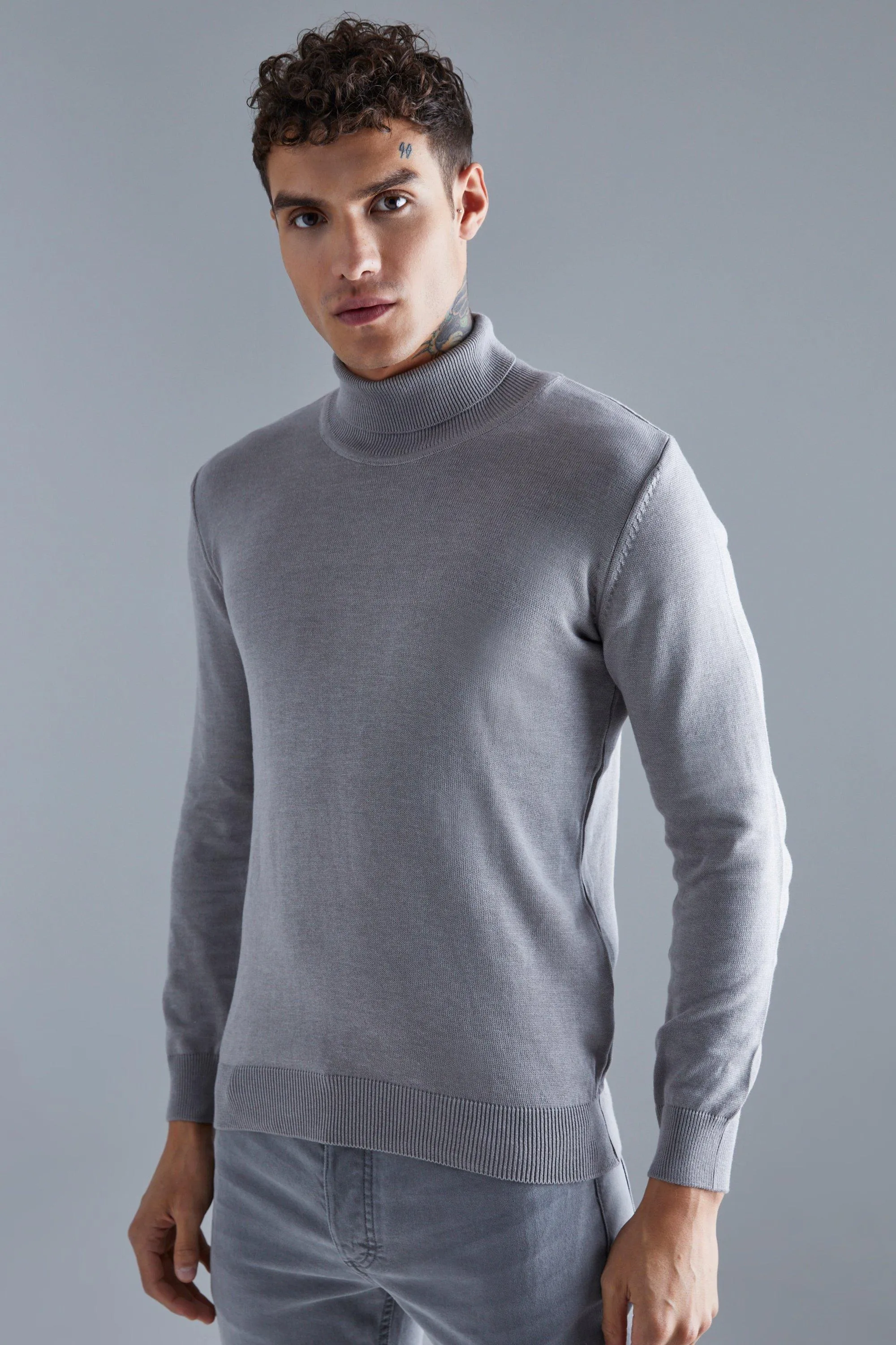 Long Sleeve Turtleneck Knit Sweater