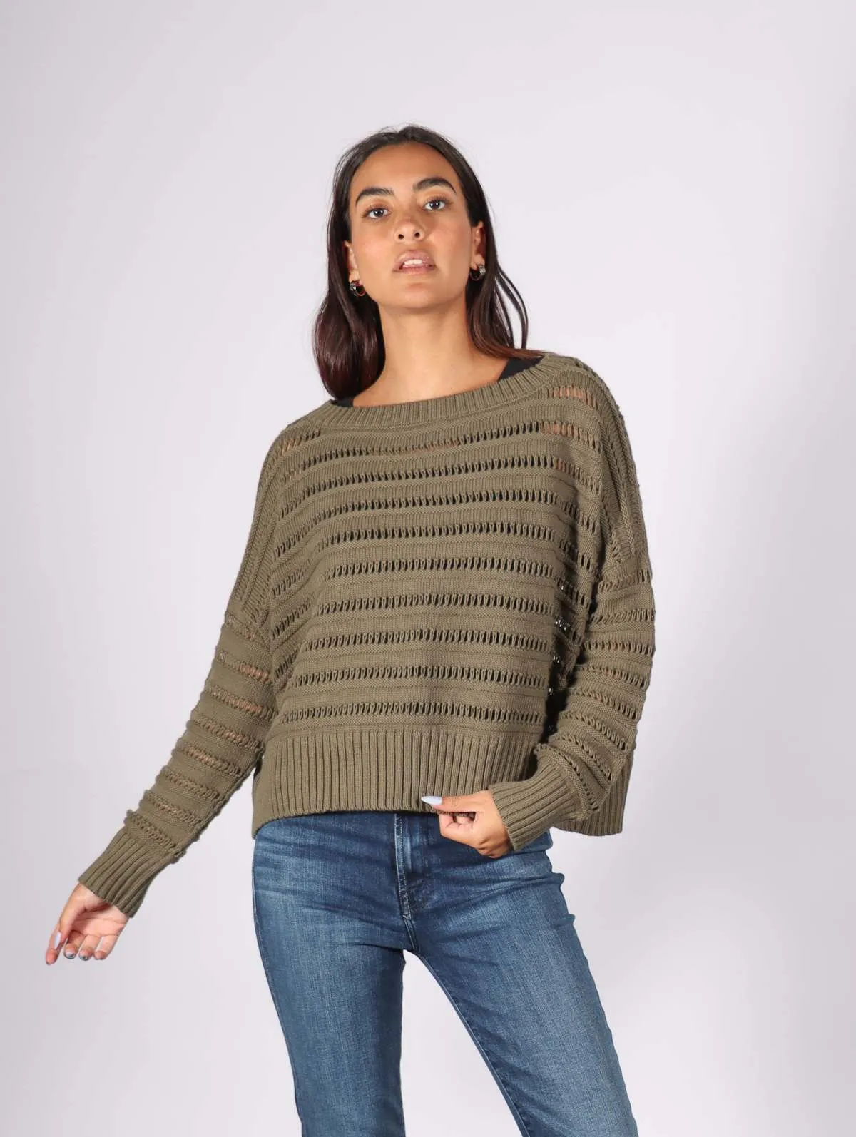 Loomed Boatneck Sweater - Loden