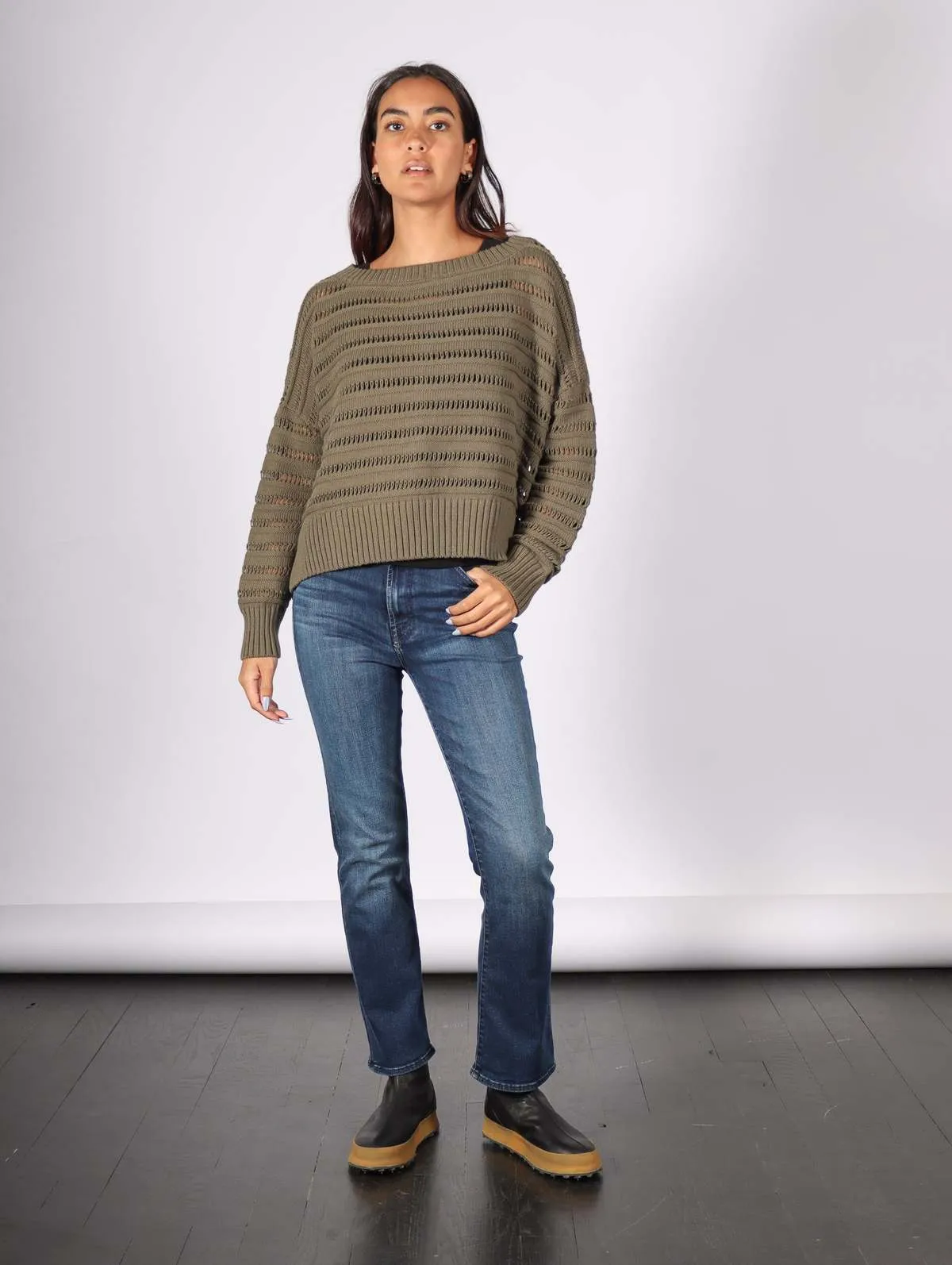 Loomed Boatneck Sweater - Loden