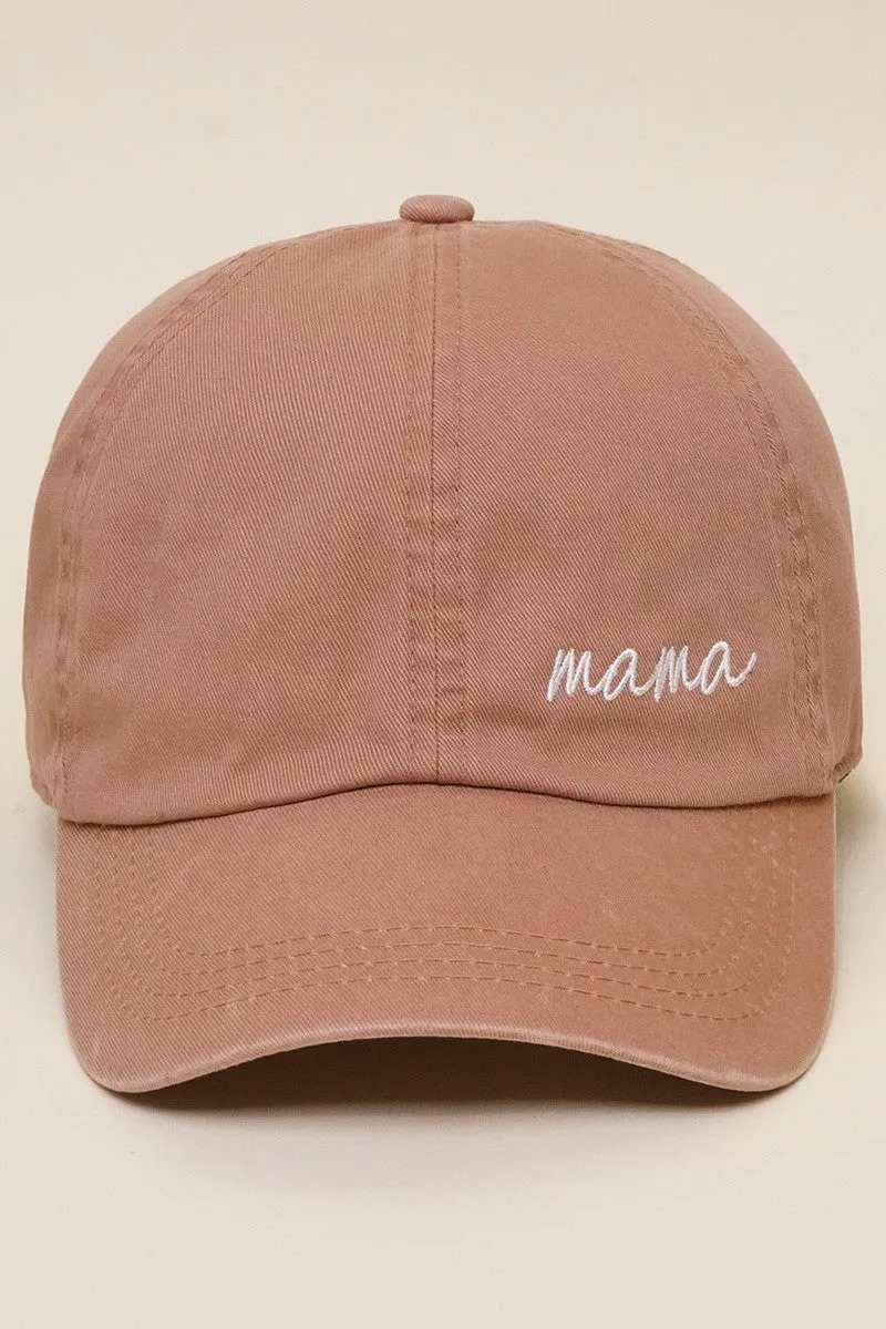 Mama Embroidery Baseball Cap