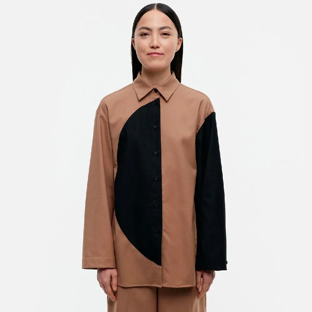 marimekko  |Casual Style Wool Long Sleeves Office Style Elegant Style