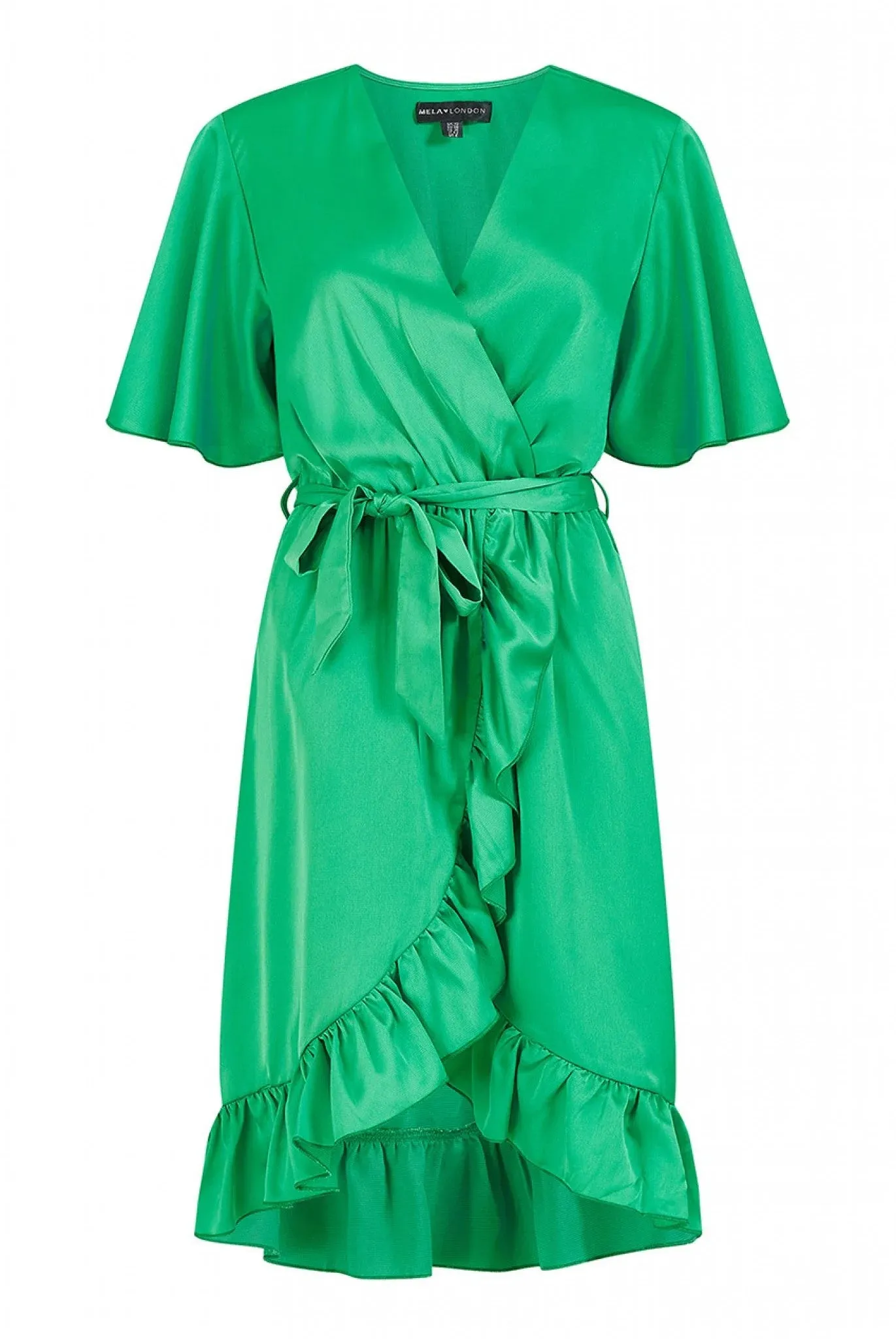 Mela London Satin Wrap Dress