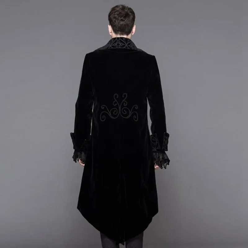 Men's Standup Collar Vintage Tailcoat