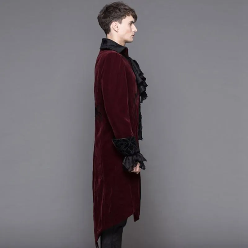 Men's Standup Collar Vintage Tailcoat