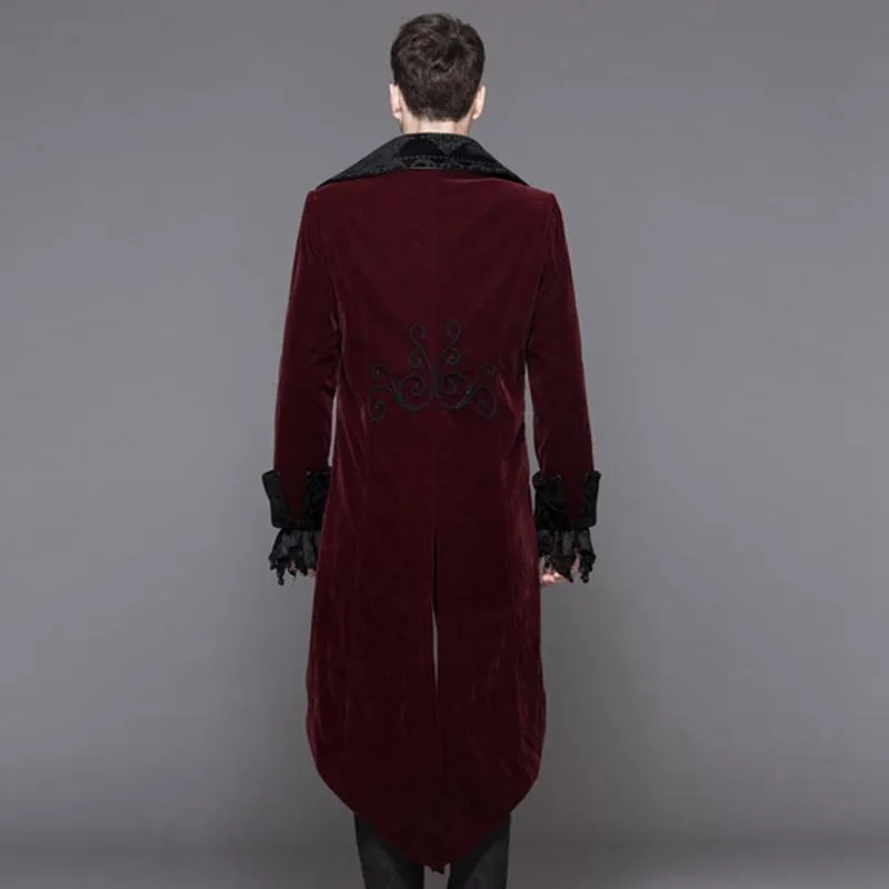 Men's Standup Collar Vintage Tailcoat