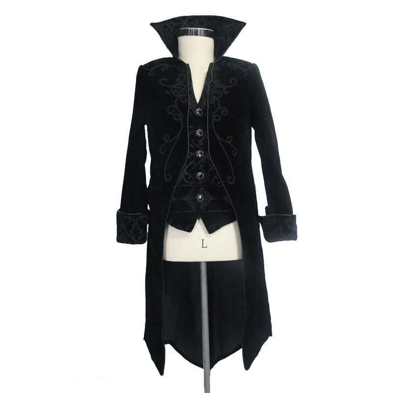 Men's Standup Collar Vintage Tailcoat