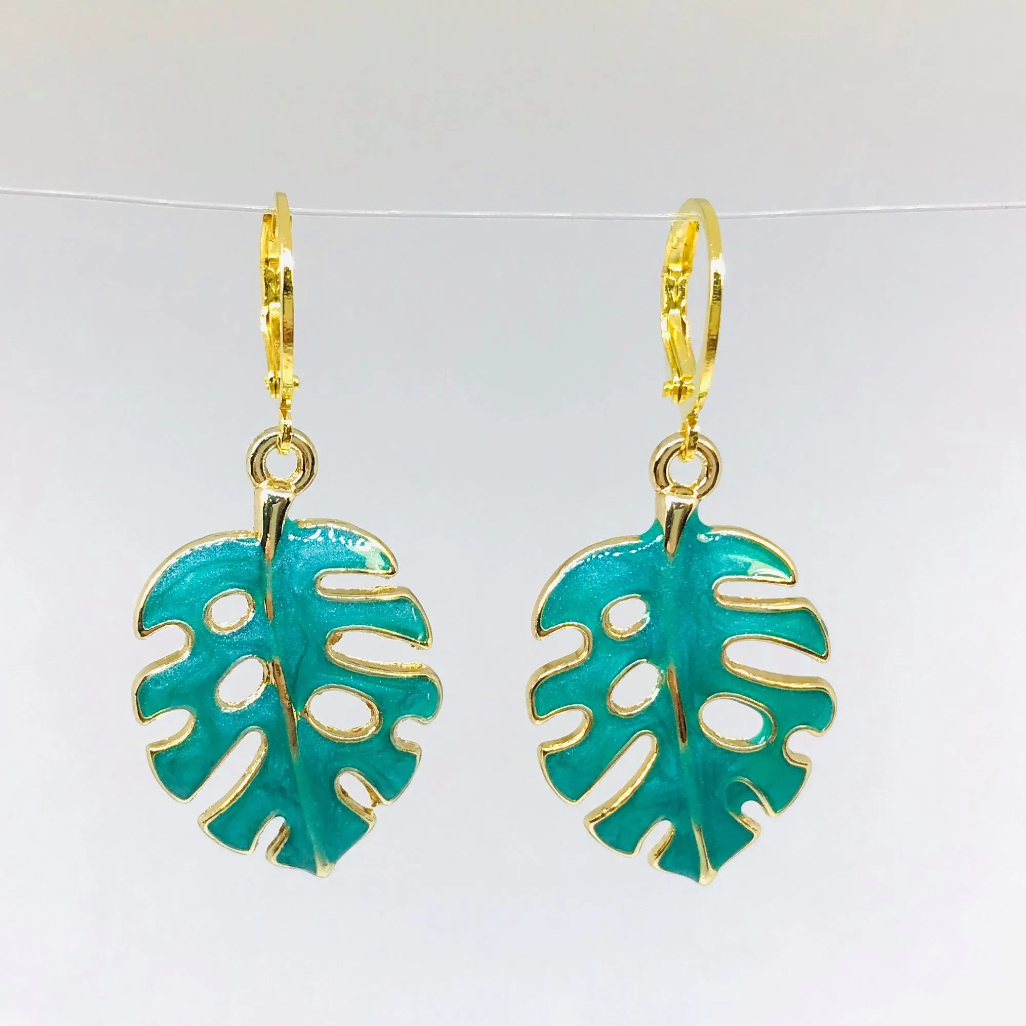 Monstera Leaf Earrings