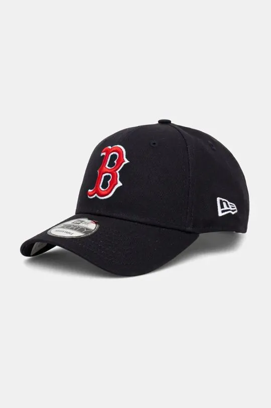 New Era cotton baseball cap MLB SIDE PATCH 9FORTY® BOSTON RED SOX navy blue color with an application 60509701