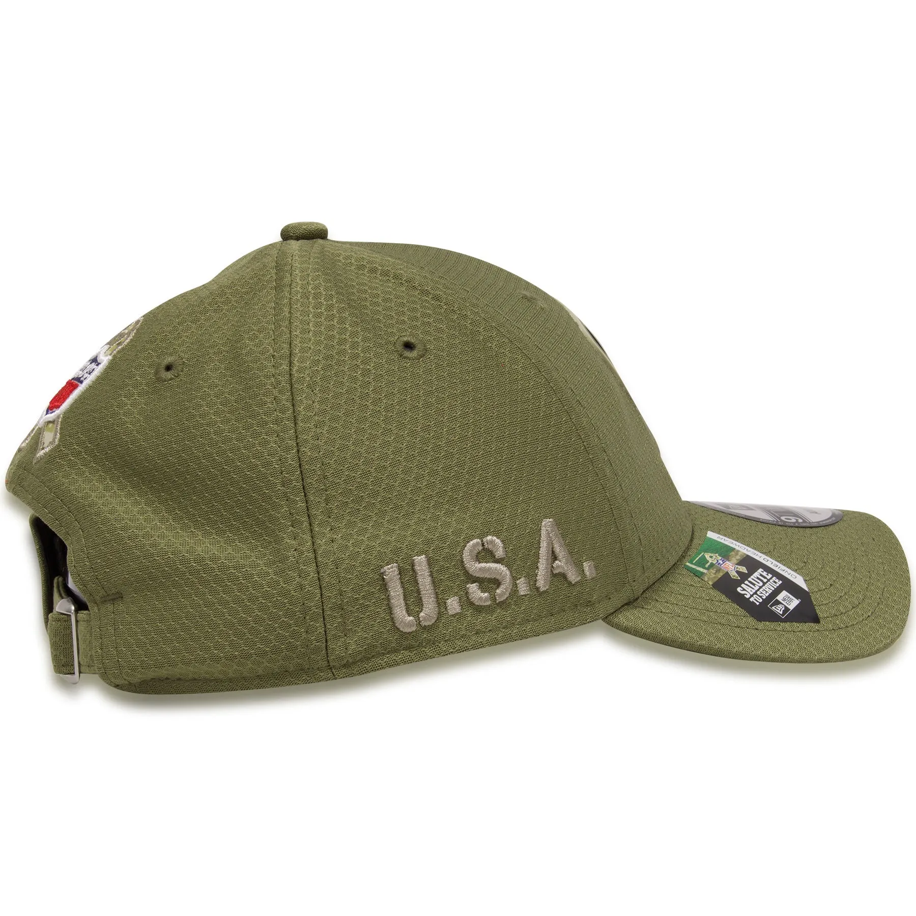 New York Giants 2019 Salute to Service Dad Hat | Olive Green NFL On Field NY Giants Baseball Cap