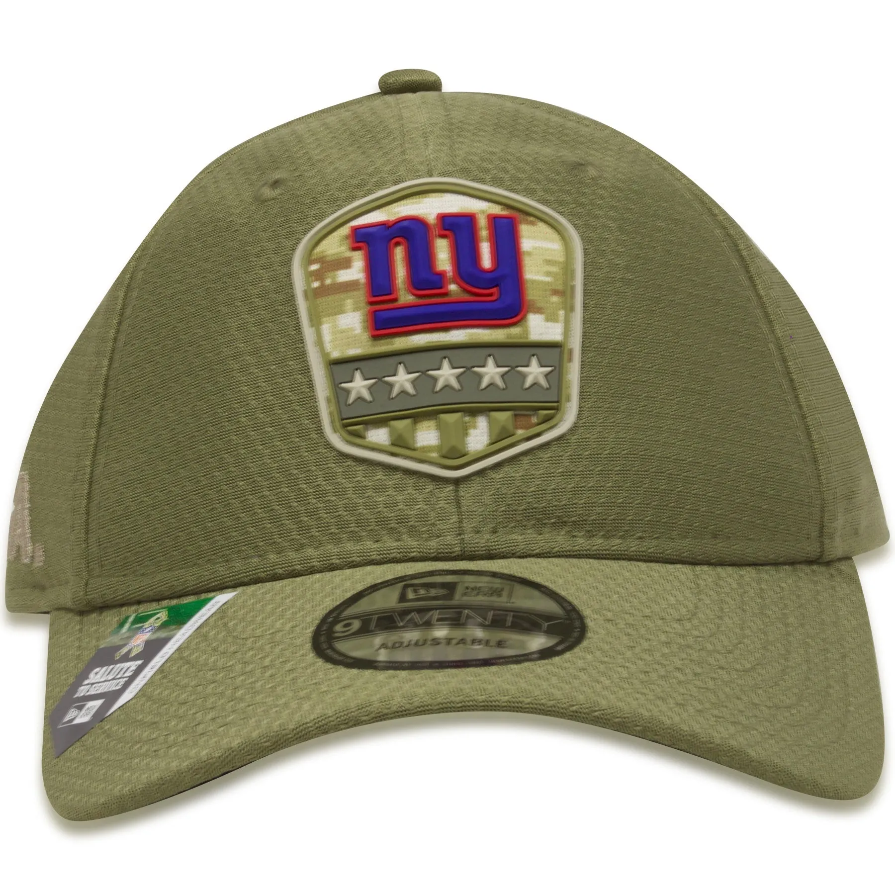 New York Giants 2019 Salute to Service Dad Hat | Olive Green NFL On Field NY Giants Baseball Cap