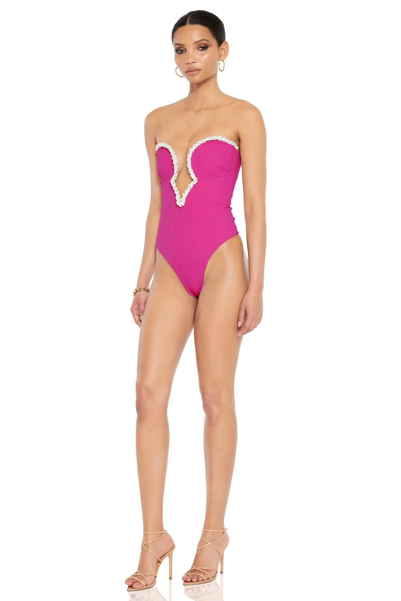 Nookie Adorn Bodysuit - Fuchsia