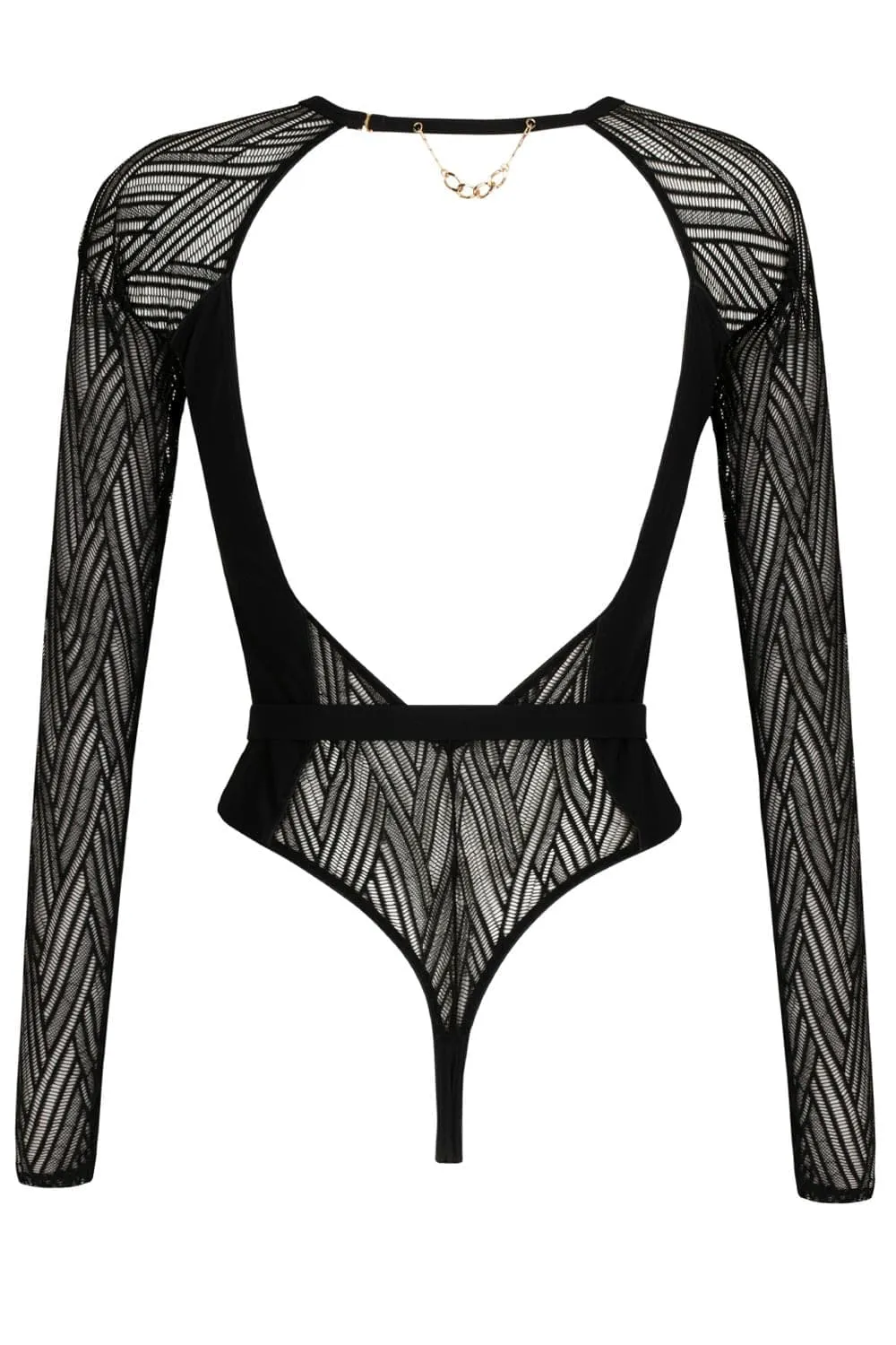 Onde Sensuelle Long Sleeve Thong Bodysuit