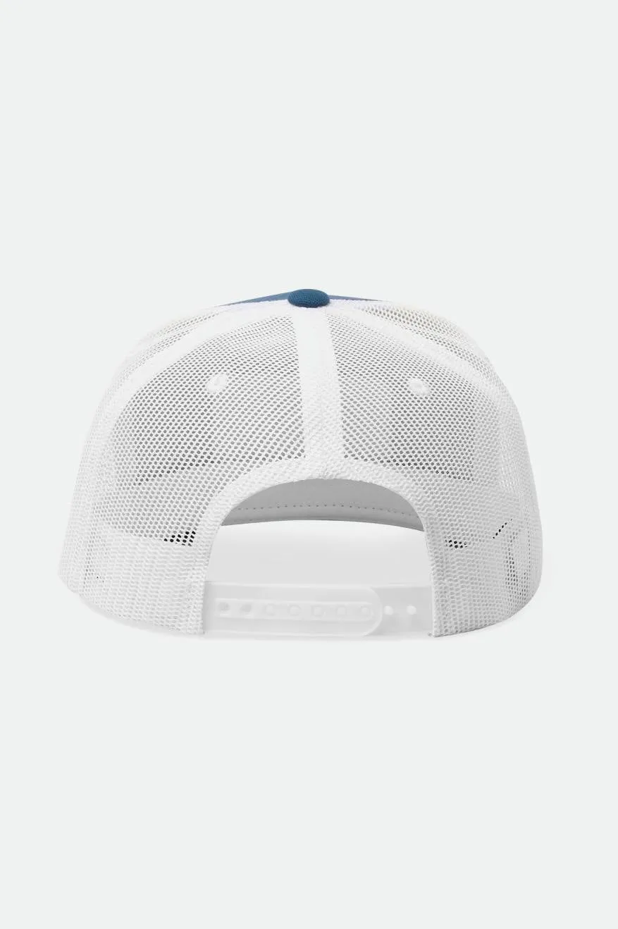 Palmer Proper MP Trucker Hat - Pacific Blue/White