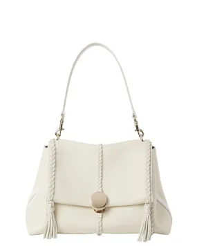 Penelope Medium Soft Soulder Bag in White