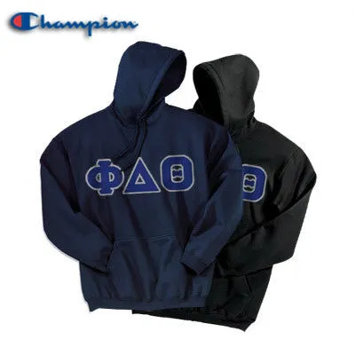 Phi Delta Theta Champion Powerblend Hoodie, 2-Pack Bundle Deal - Champion S700 - TWILL