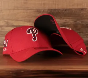 Philadelphia Phillies MLB 2021 Fourth of July 3930 Flexfit Hat | Phillies On Field 4th Of July Red Flexfit