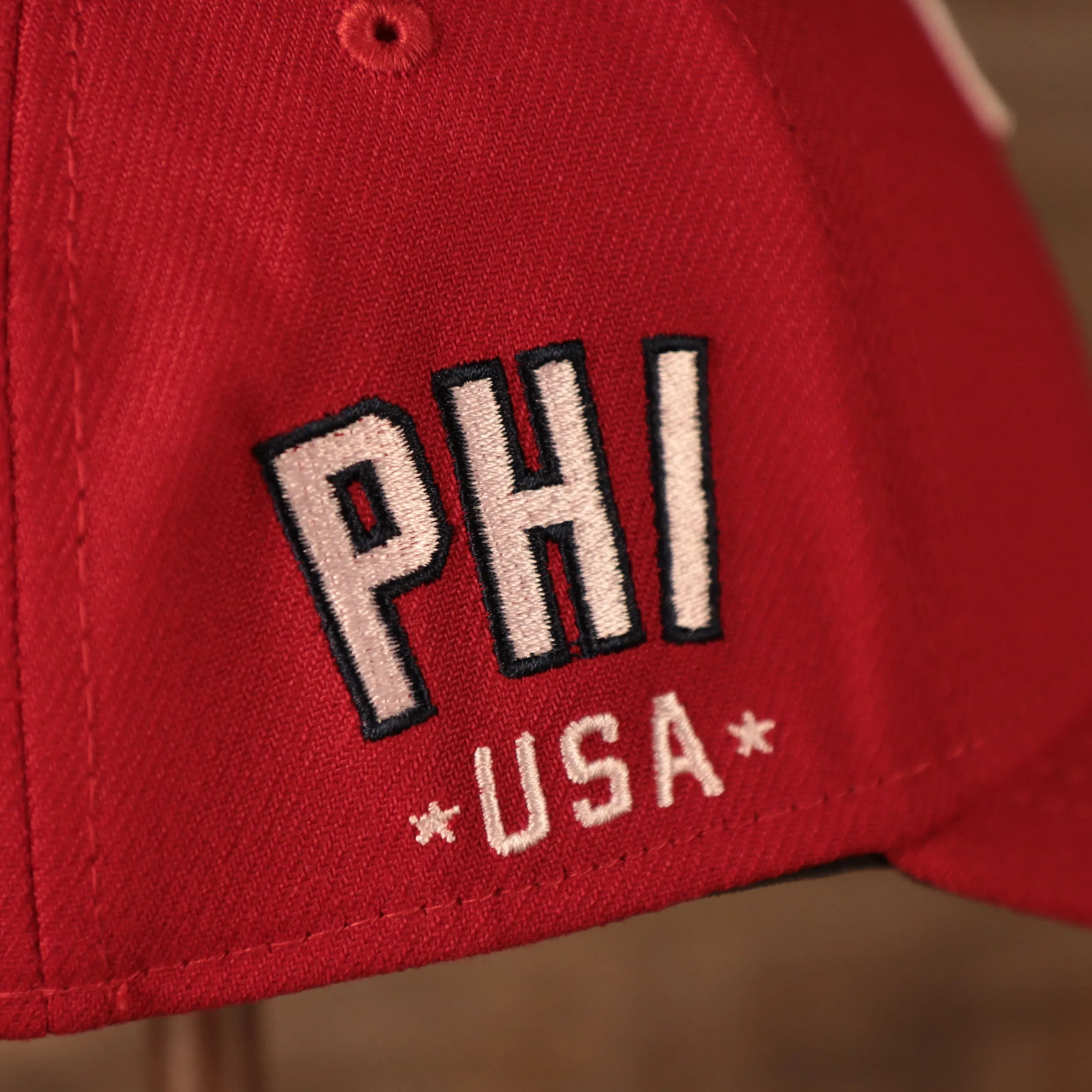 Philadelphia Phillies MLB 2021 Fourth of July 3930 Flexfit Hat | Phillies On Field 4th Of July Red Flexfit