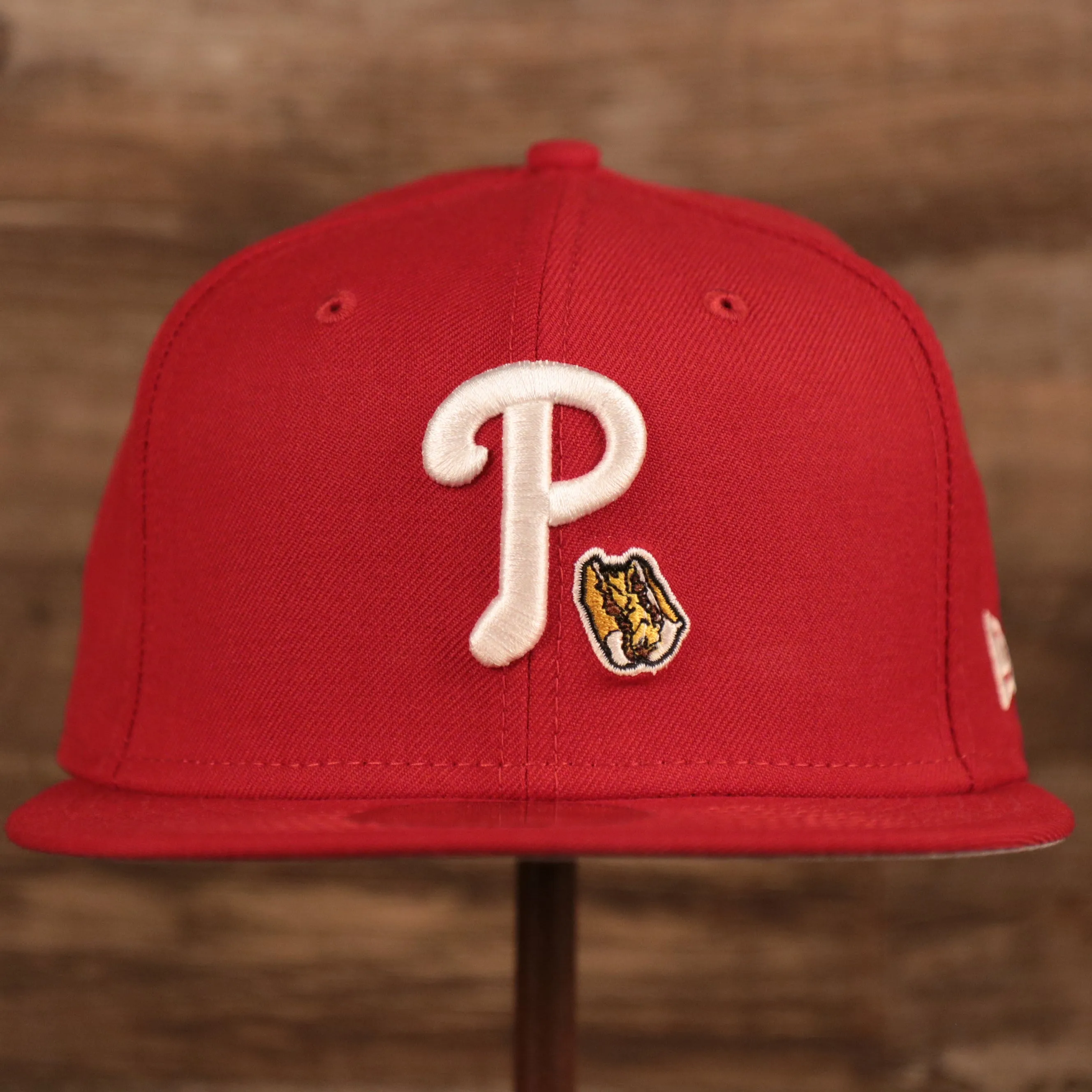 Phillies Philly Cheesesteak Gray Bottom Fitted Cap | Grey Underbrim Phillies Cheesesteak 59Fifty Fitted Caps