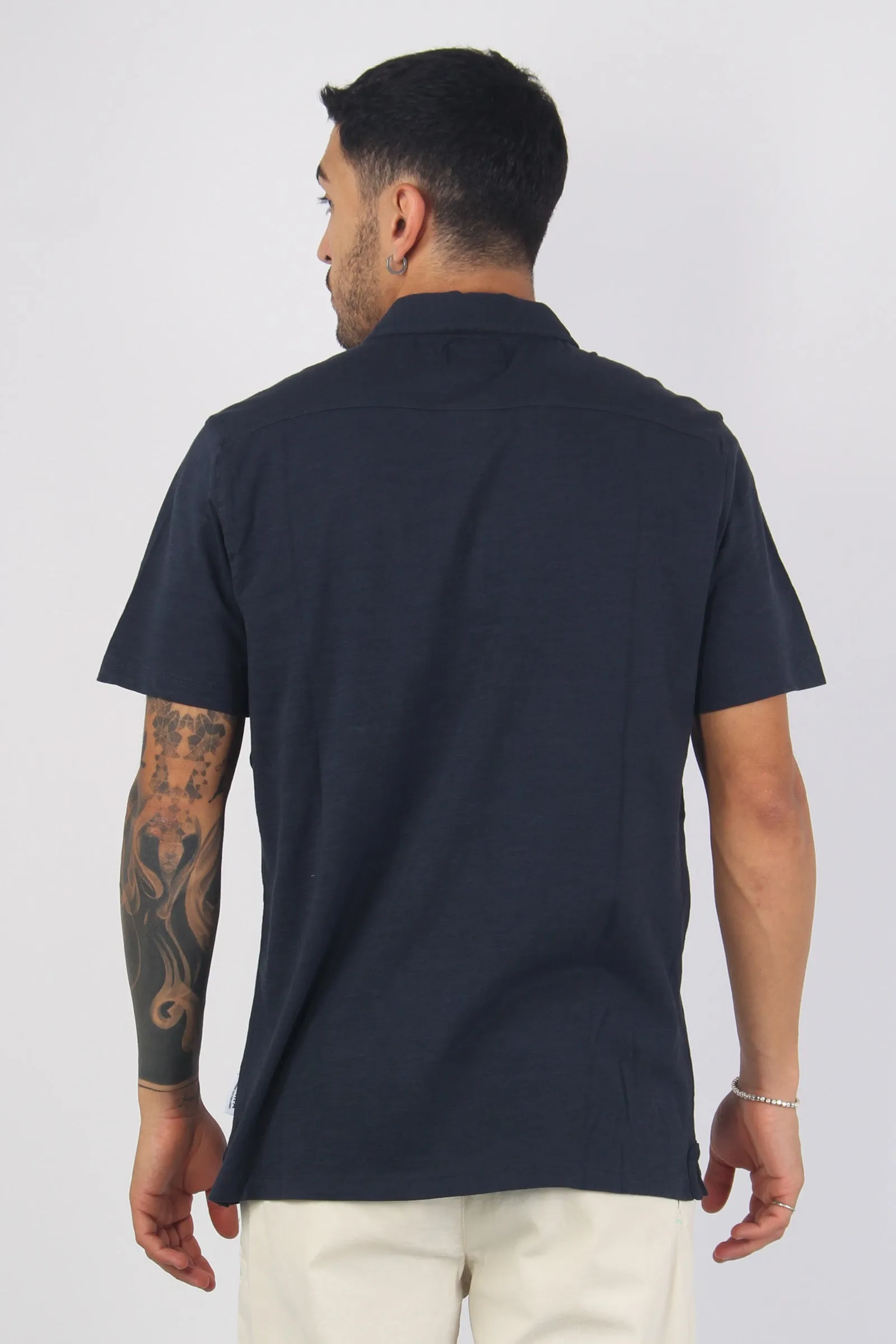 Polo Jersey Fiammata Navy