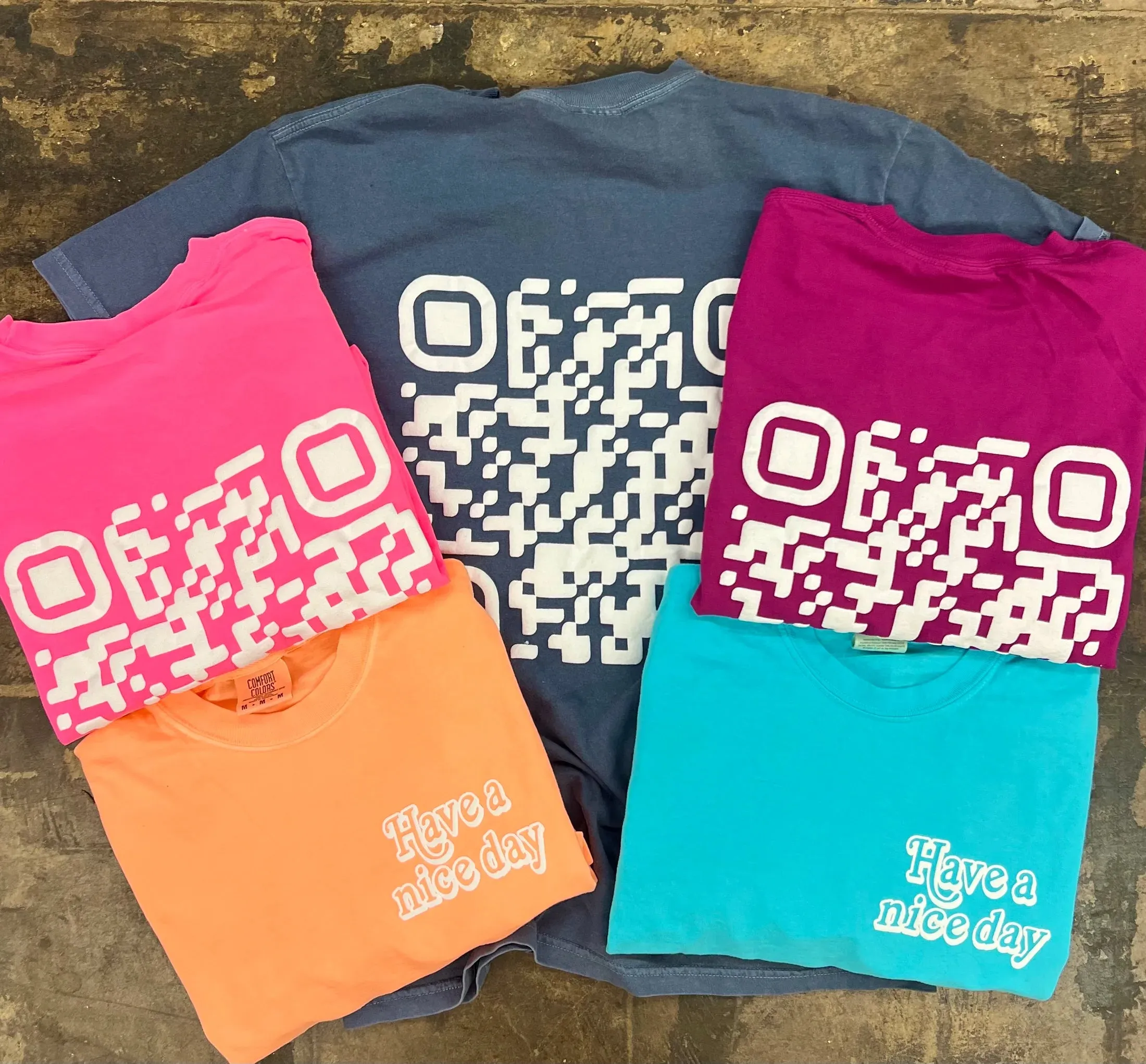 QR Code Puff Graphic Tee