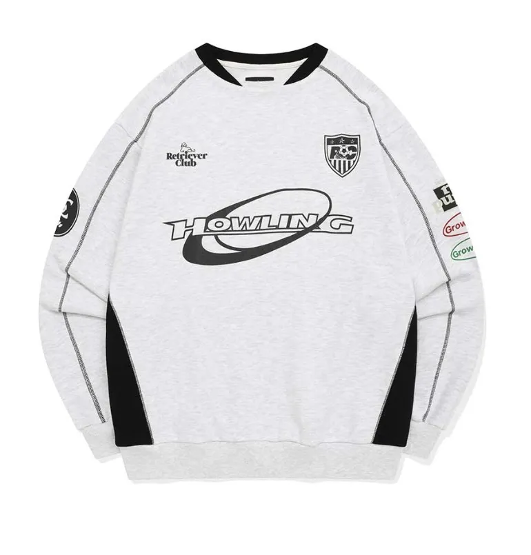 Retriever Club  |Unisex Street Style Long Sleeves Plain Cotton Sweatshirts