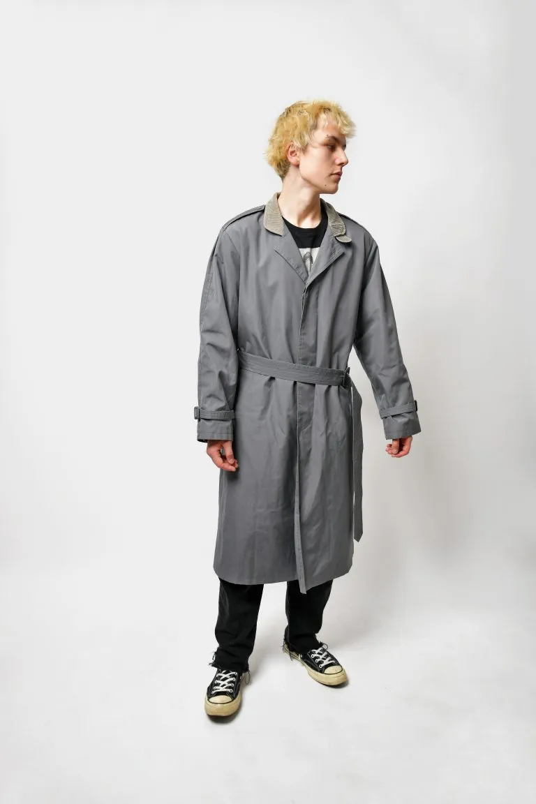 Retro 90s long rain coat