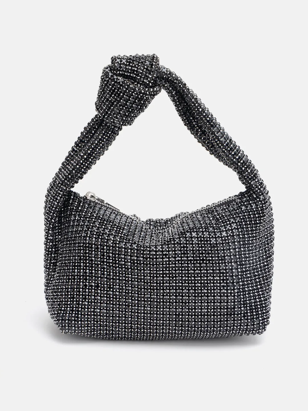 Rhinestone Knot Hobo Bag