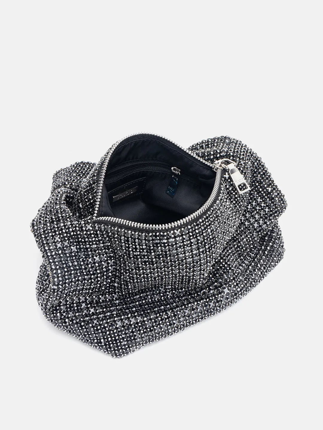 Rhinestone Knot Hobo Bag