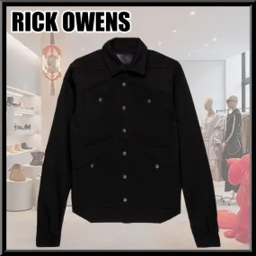 RICK OWENS  |Denim Street Style Long Sleeves Plain Cotton Designers