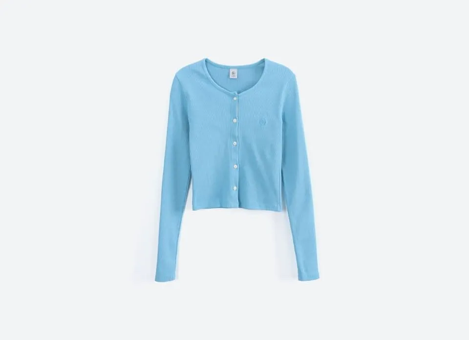 RONRON  |Casual Style Bi-color Long Sleeves Plain Elegant Style Logo