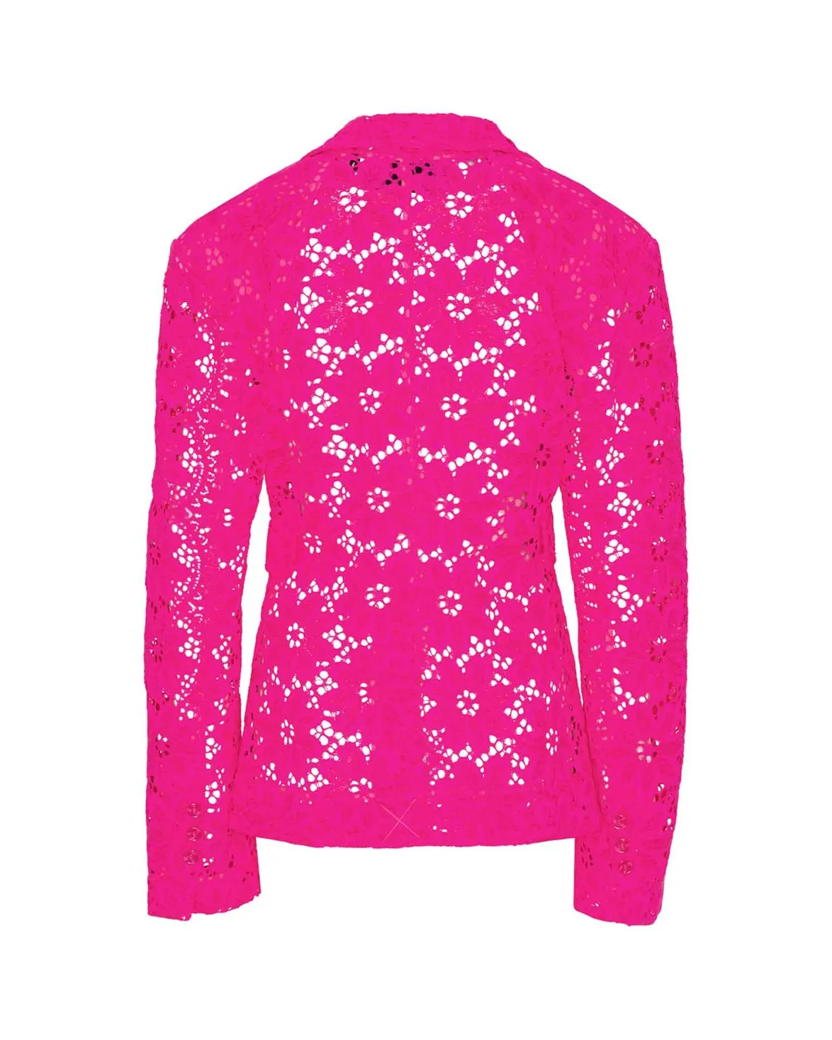 Rotate Lace Figure Fitted Blazer Pink Glo