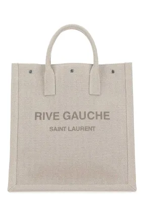 Saint Laurent Rive Gauche Logo Detailed Tote Bag