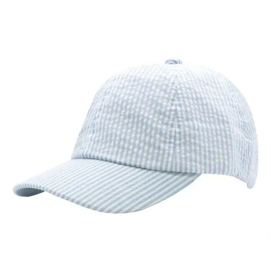 Seersucker Ball Cap - Blue