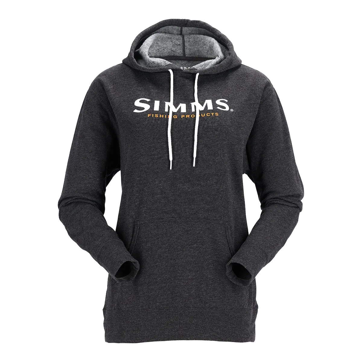 Simms Womens Logo Hoody Charcoal Heather